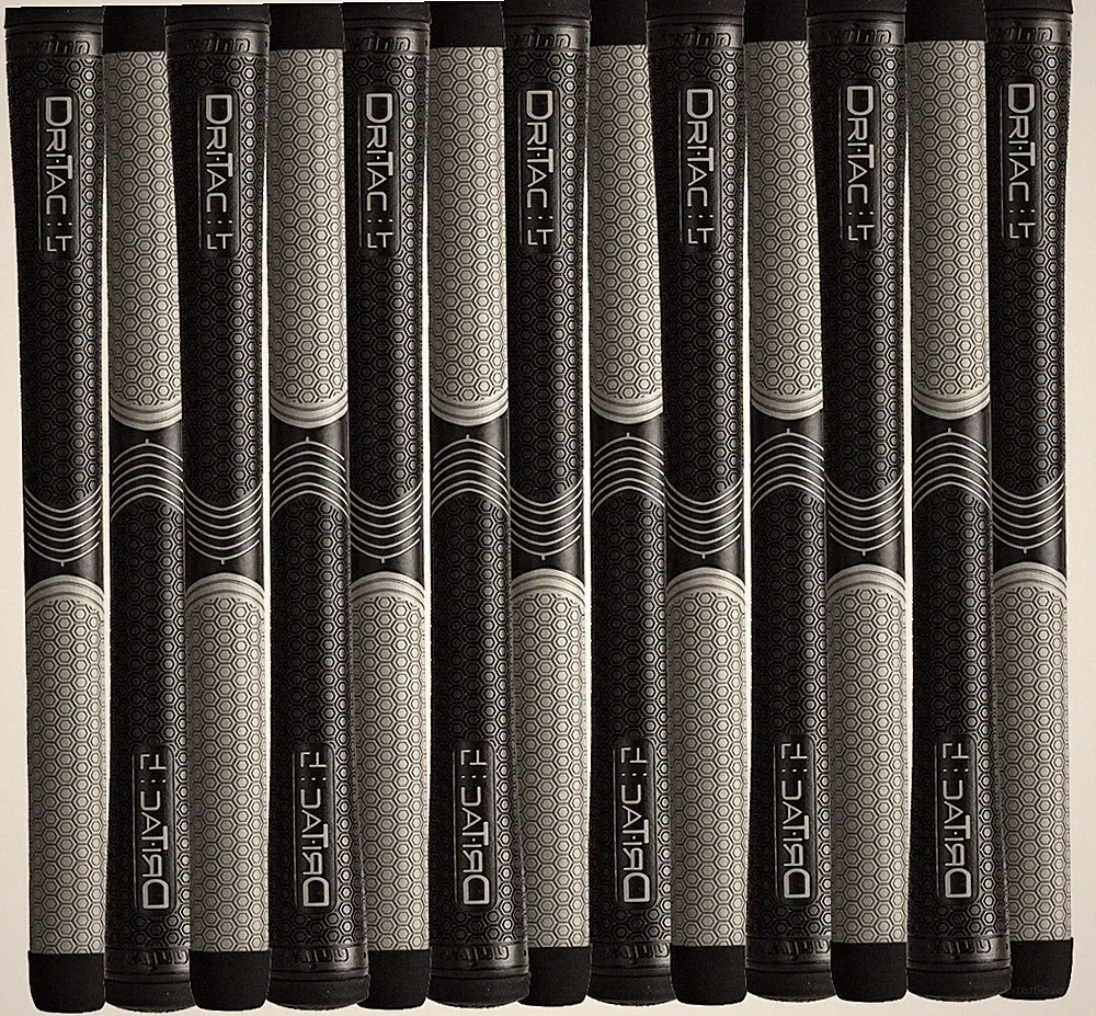Winn Dri-Tac LT (Less Taper) Black Gray Oversize Golf Grip 7LTDT-BKG