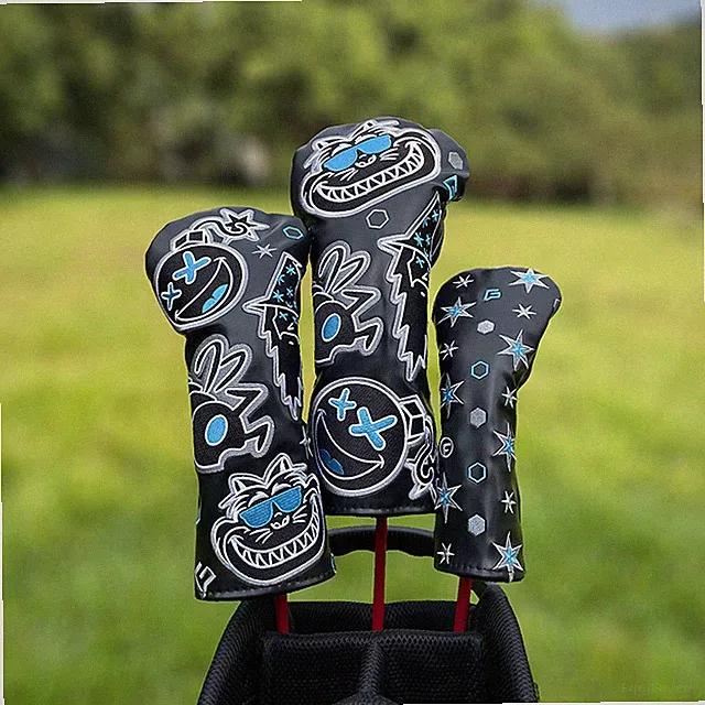 Wizard Bug Cats Golf Driver Cover Headcovers 3 5 Fairway Wood Cover Hybrid Cover