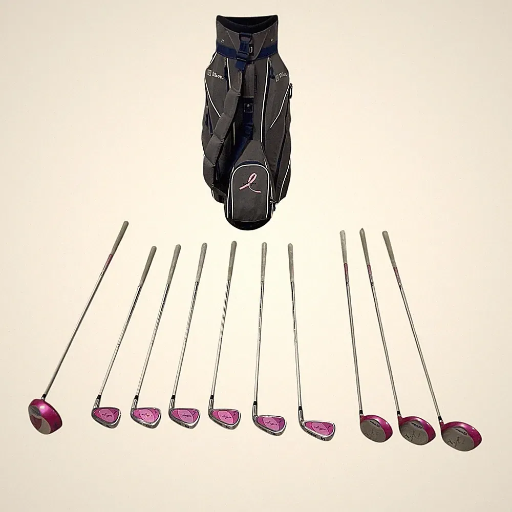 Women’s Wilson Hope Breast Cancer Awareness ⛳️ 10 Club Golf Set Pink RH With Bag