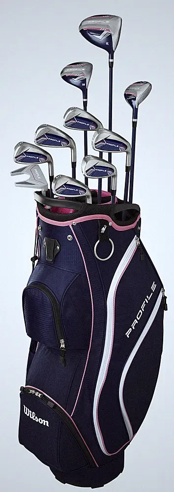 Wilson Profile Navy/Pink Petite Cart Bag Set