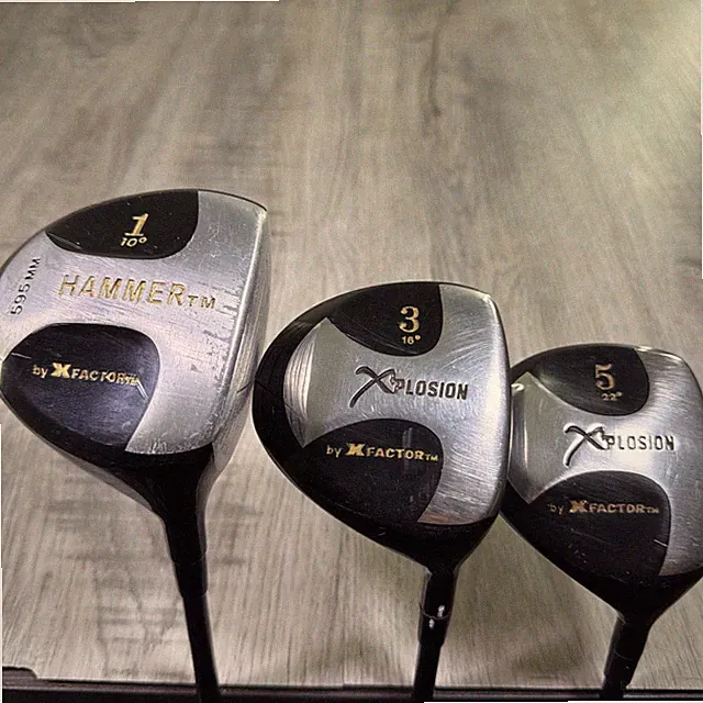 X Factor Woods Set Hammer XPLOSION Driver, 3 & 5 Woods Rare Graphite Shaft RH
