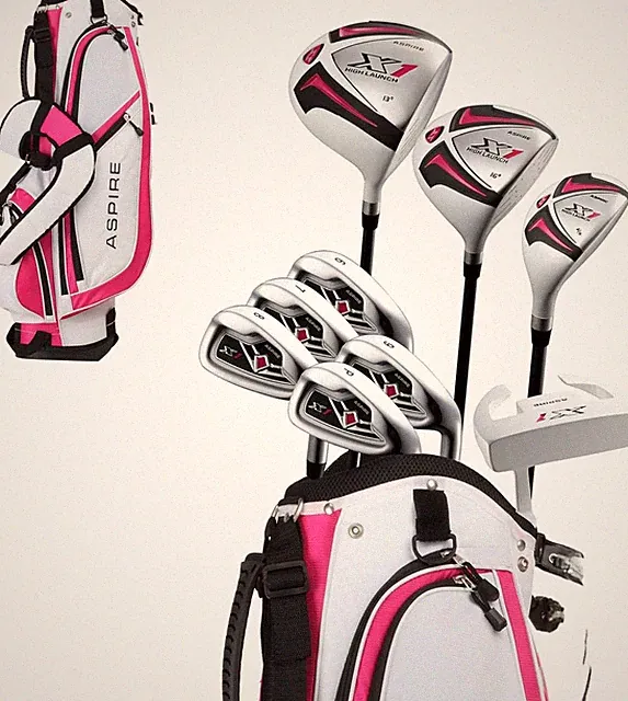 X1 Women's Golf Club Set - Driver, Irons, Putter, Bag & Headcovers - Right Hande