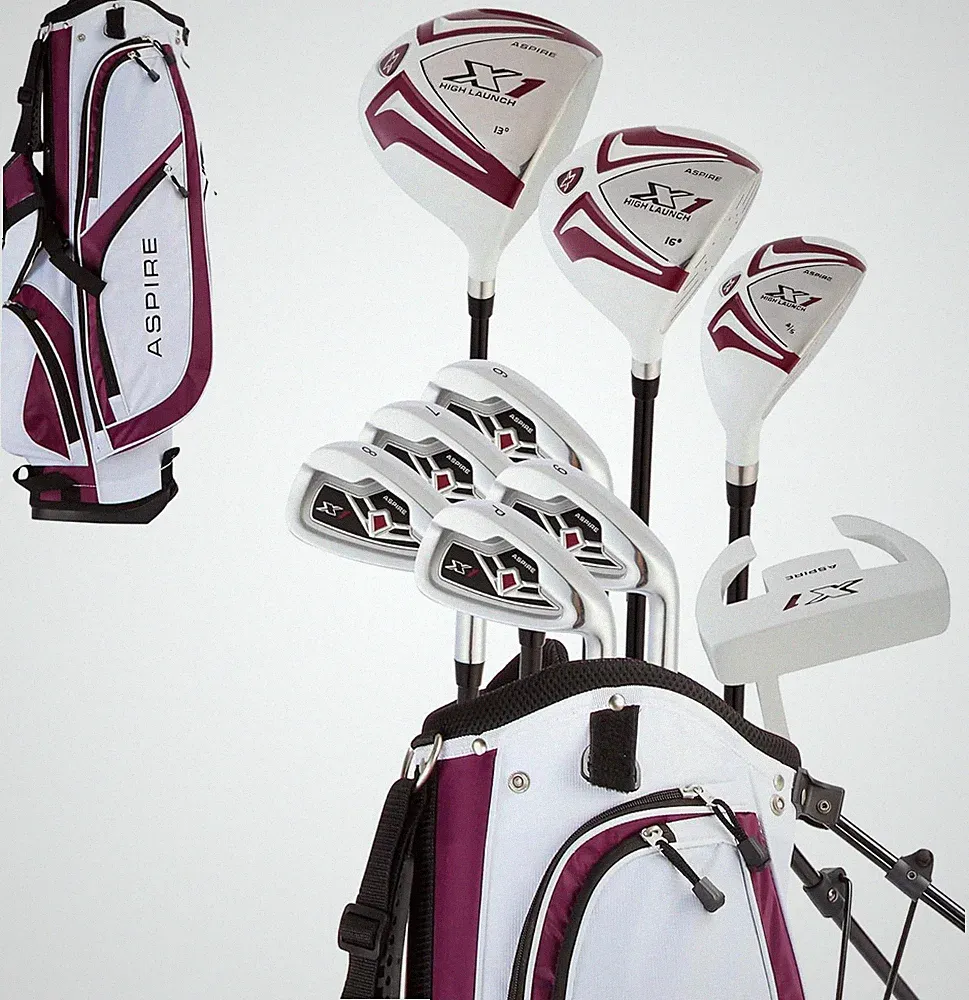 X1 Womens Golf Clubs Full Set, Includes Driver, Fairway, Hybrid, 6-PW Irons, Put