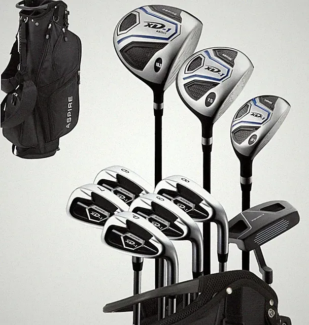 XD1 Men's 14-Piece Golf Set with Titanium Driver, Irons, Putter & Bag