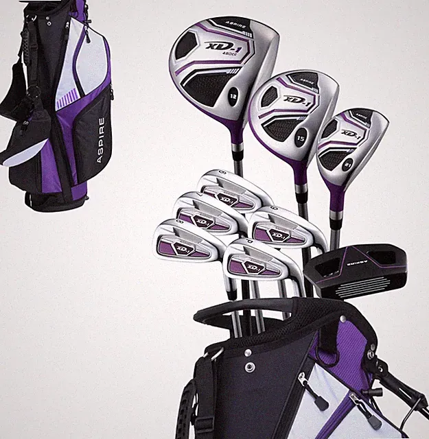 XD1 Women's Golf Club Set - Driver, Irons, Putter, Stand Bag, Purple, Right Hand