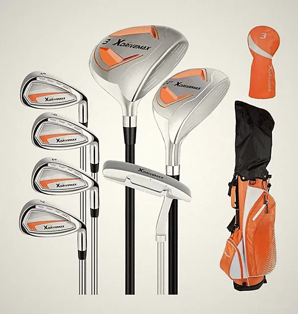 XDriveMax 8-Piece Left Hand Complete Golf Club Set for Men & Women: Wood, Hyb...