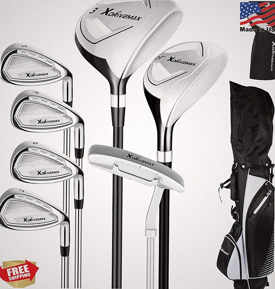 XDriveMax 8-Piece Right Hand Golf Club Set Men Regular Flex Graphite Shaft
