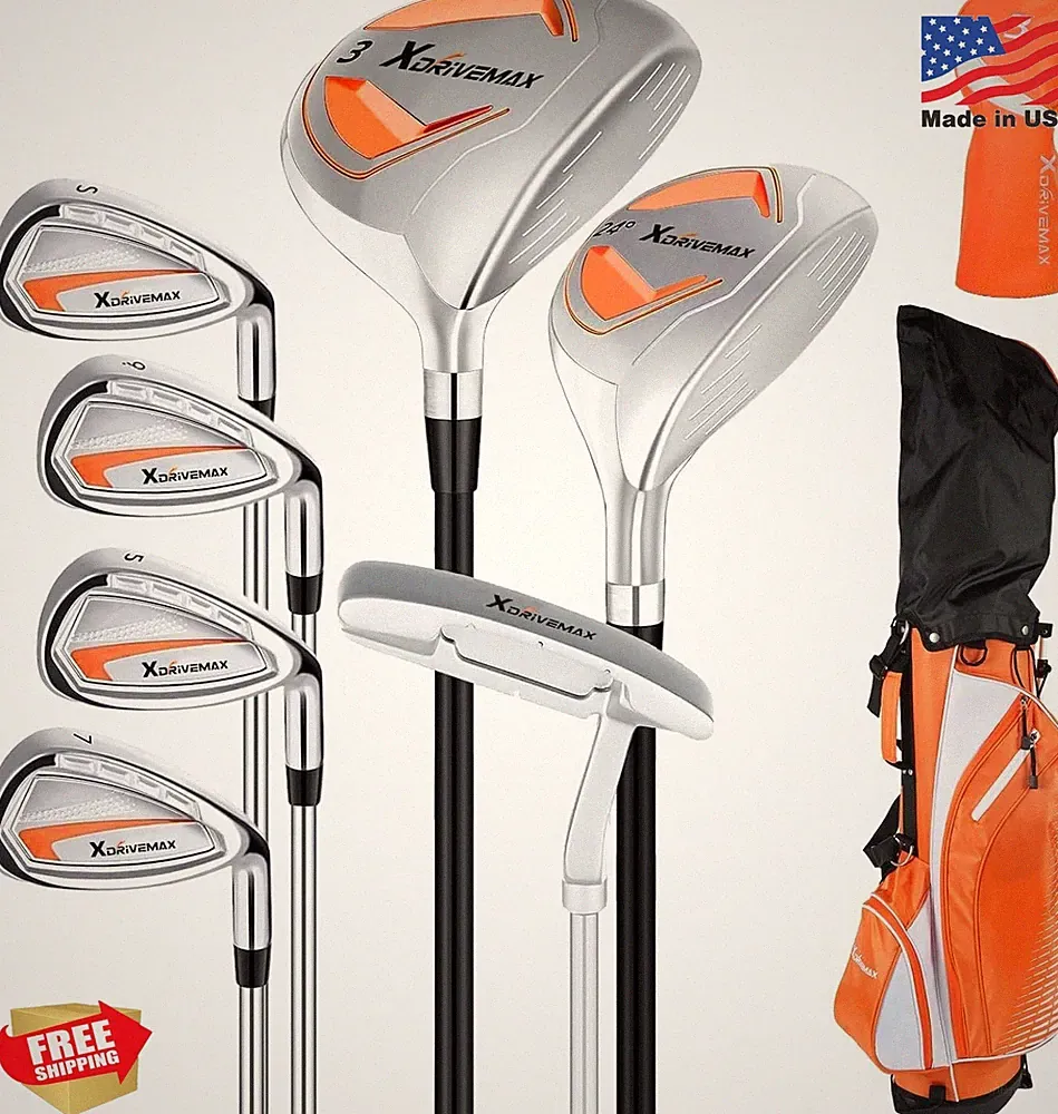 XDriveMax 8-Piece Right Hand Women Golf Club Set Orange Regular Flex