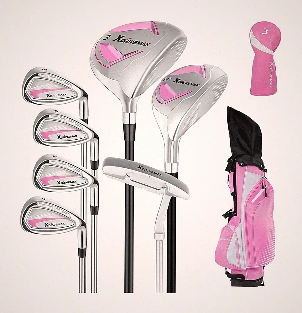 XDriveMax 8-Piece Right & Left Hand Complete Golf Club Set for Men & Women: W...