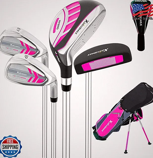 XDriveMax Junior Golf Club Set 39-48 inches 4-8 Ages Magenta Right Hand 5pc