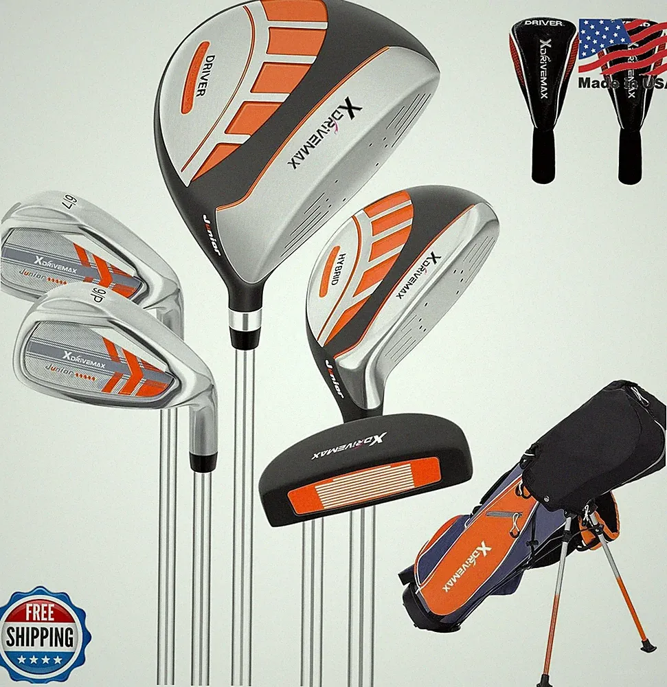XDriveMax Junior Golf Club Set 45-54 inches Orange Right Hand 5-6 Piece