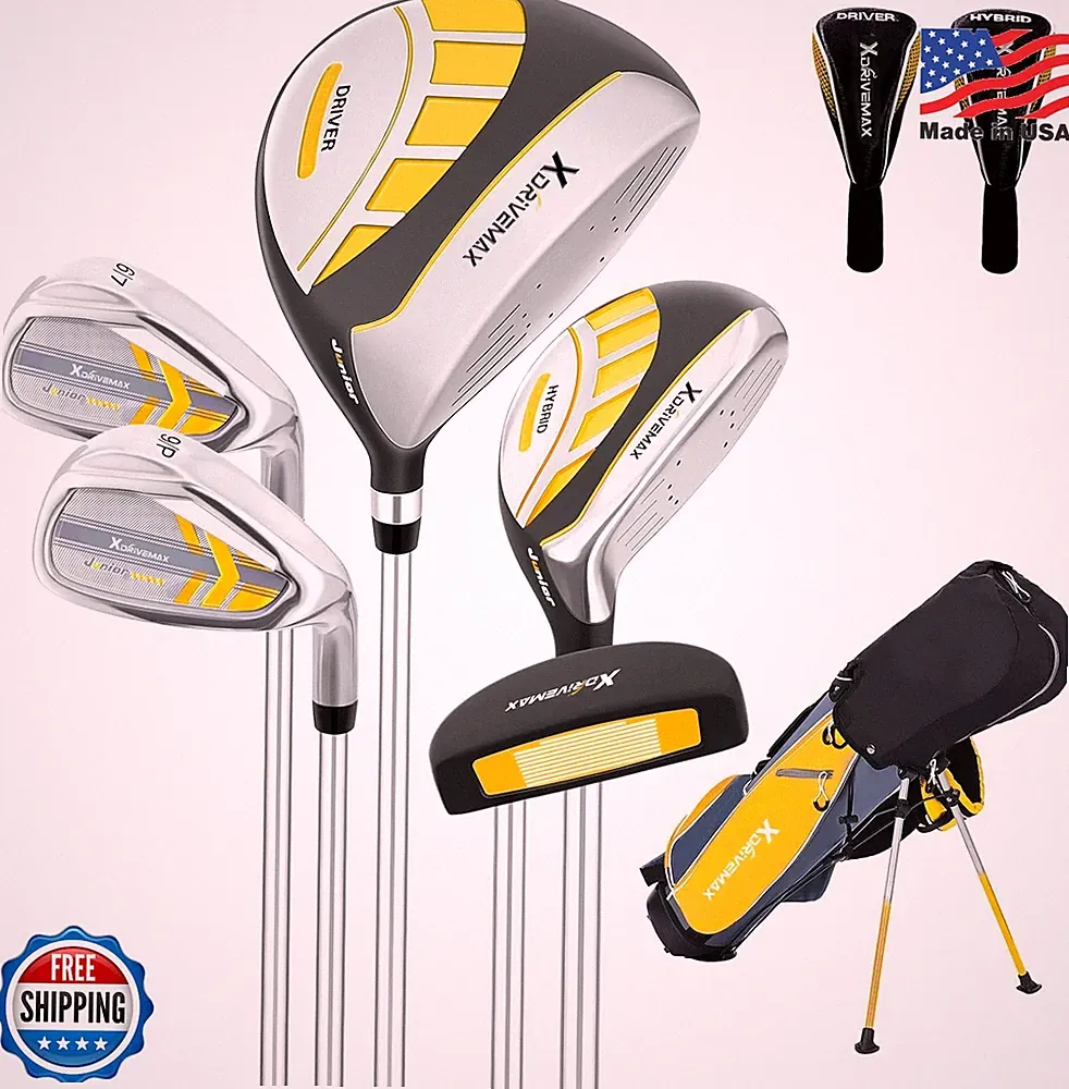 XDriveMax Junior Golf Club Set 45-54 inches Yellow Right Hand 6 Piece