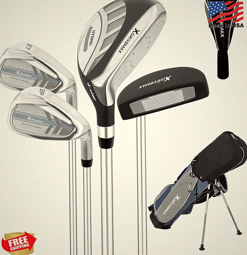 XDriveMax Junior Golf Club Set 5-Piece Ages 4-8 39-48in Gray Right Hand