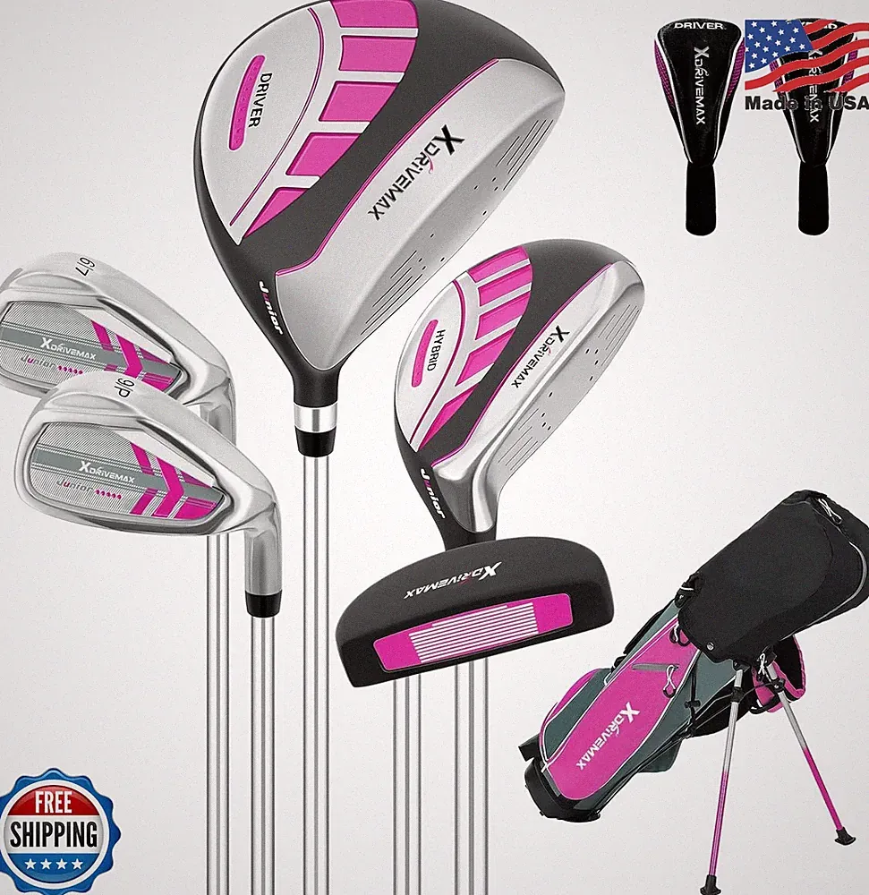 XDriveMax Junior Golf Club Set 50-60in Magenta Right Hand 5-6 Piece