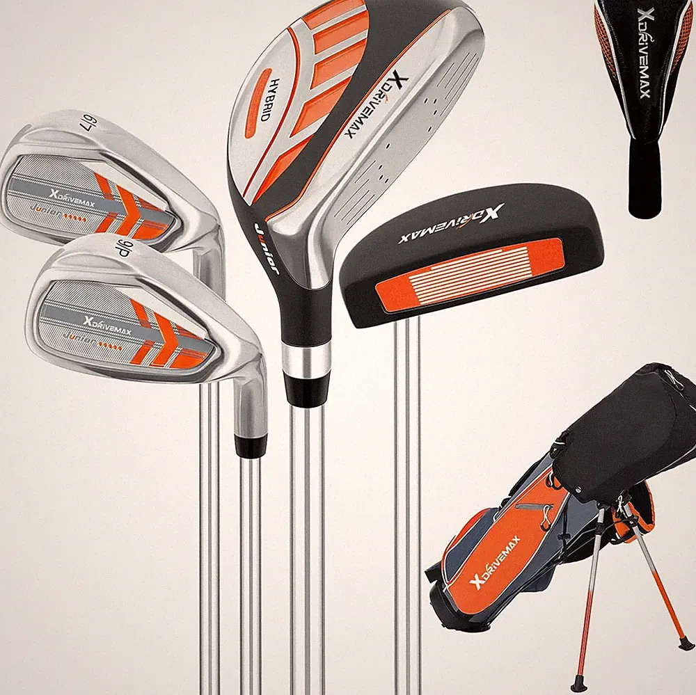 Xdrivemax Junior Golf Club Set for Kids Ages 4-12, 5-6 Piece Right Hand Set with