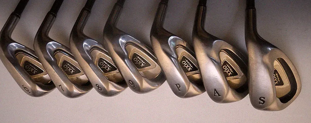 XXIO Prime SP-500 Iron Set 6-PW AW SW Senior Flex RH Graphite VGC Japan