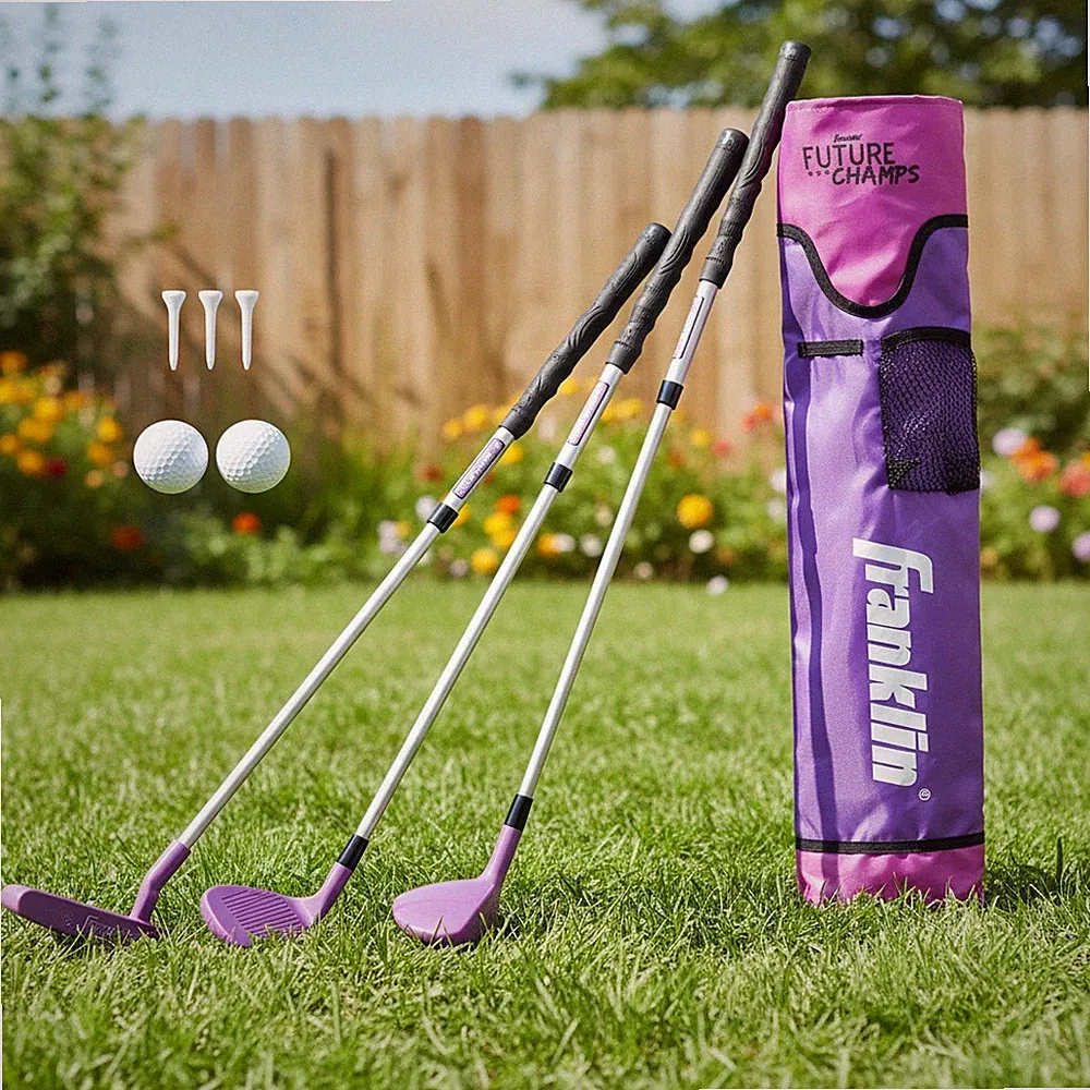 Youth Golf Set for Toddlers - Adjustable Length Clubs with Travel Bag - Pink