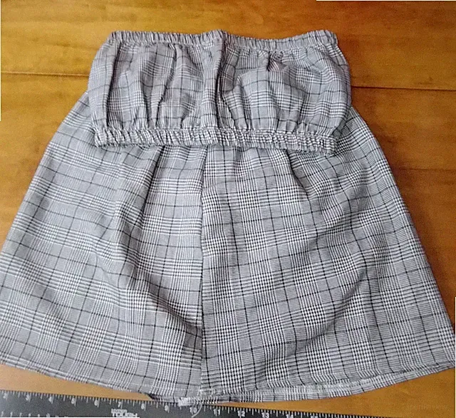 Zaful Plaid 2-Piece Set Women’s US 6 Medium Tube Top & Shorts Checkered Plaid